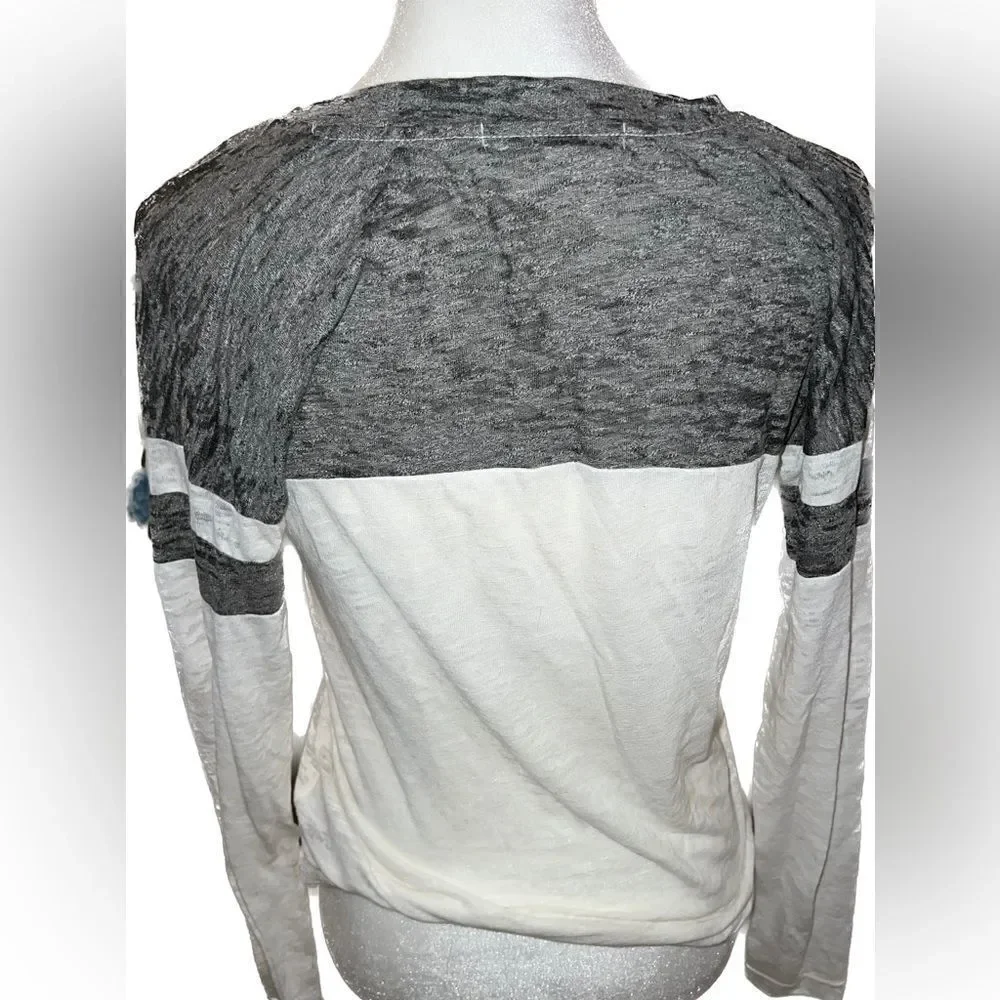 STATESIDE VELOUR/BURNOUT top, white and black, sporty and cute, hardly worn! - Picture 3 of 6